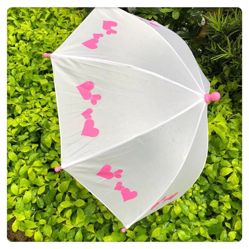 Children's toy mini umbrella parasol cute pink with light sound effect