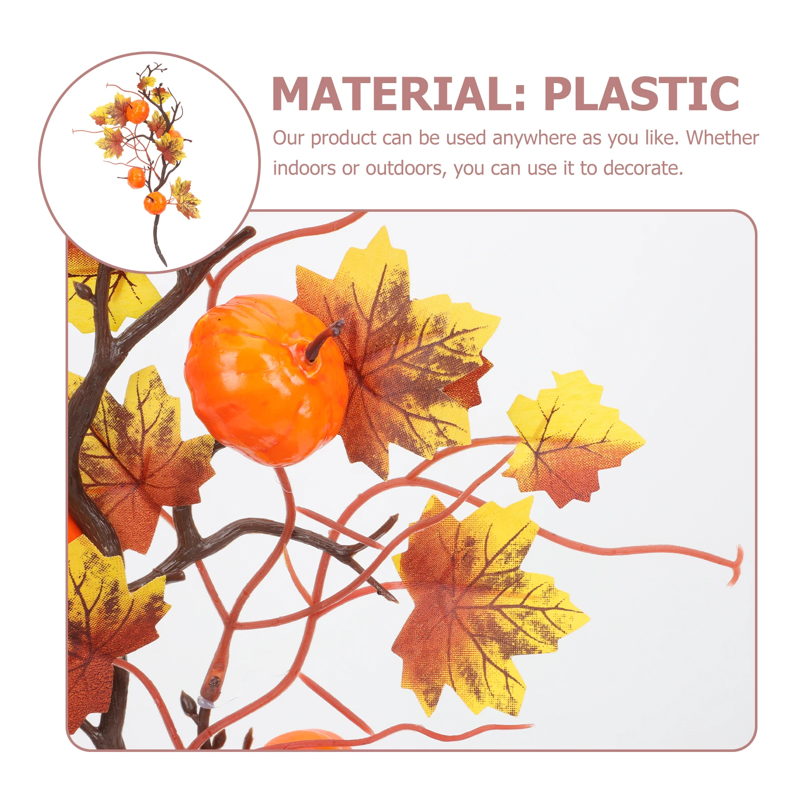 

Simulated Flower Branches Artificial Pumpkins Halloween Decorations Greenery Garland Outdoor Thanksgiving