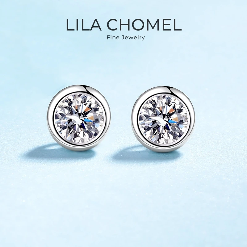 

Daughter Birthday Gift 18K White Gold Women Wedding Earrings 0.3/0.5/1CT Moissanite Diamond PT950 Platinum Girl Valentine's Day