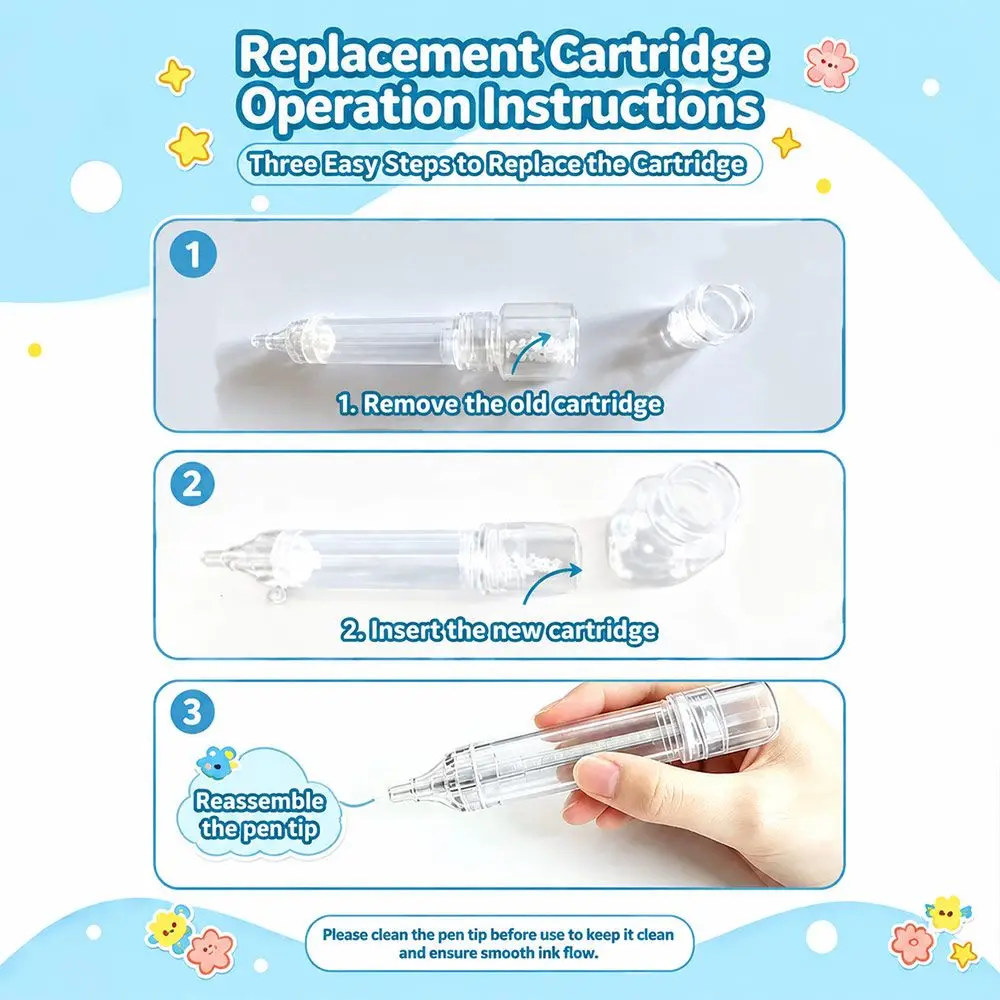 Transparent Fuse Beads Pen Replaceable Tips Plastic 2.6mm Tip Bead Placement Pen Rotating Bead Bottle Screw Cap