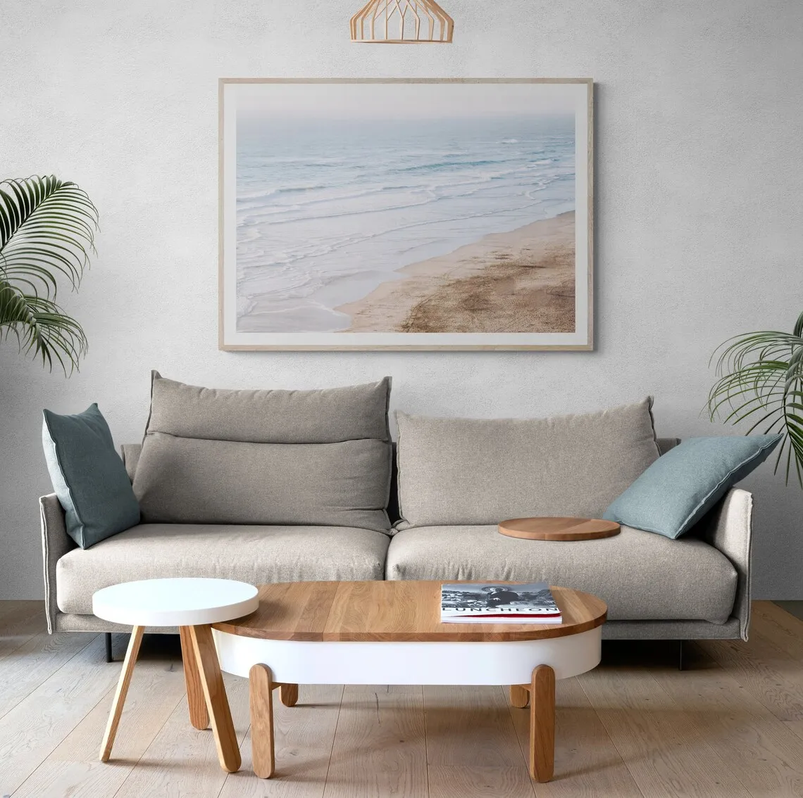 Minimalist beach, coastal living room, bedroom or dining room wall decoration