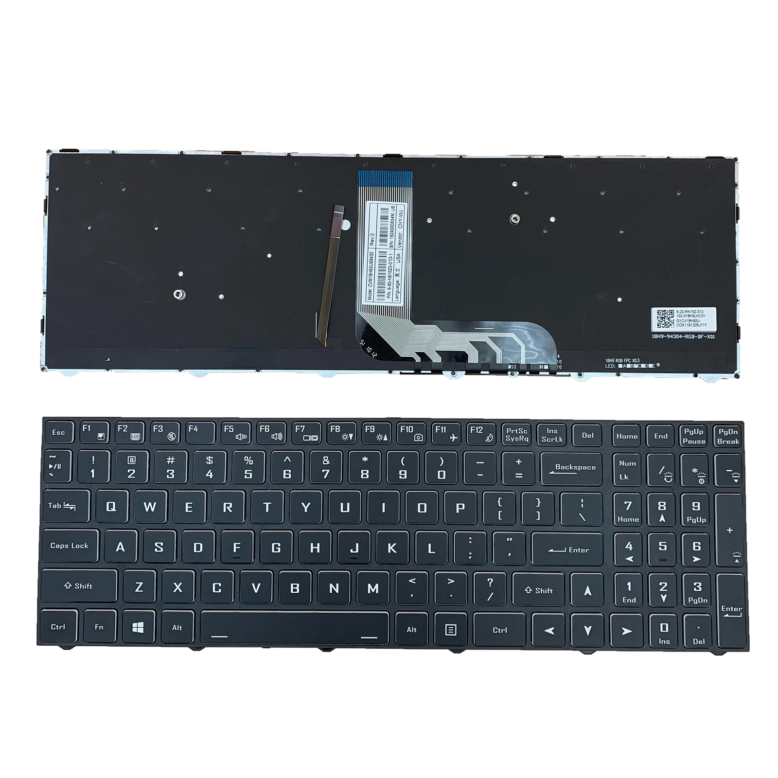 

US Backlit Keyboard For Clevo NH77DCQ NH77DDW NH77DEQ NK60SE NK70SB NK70SE NP50DB PB50DDS-G