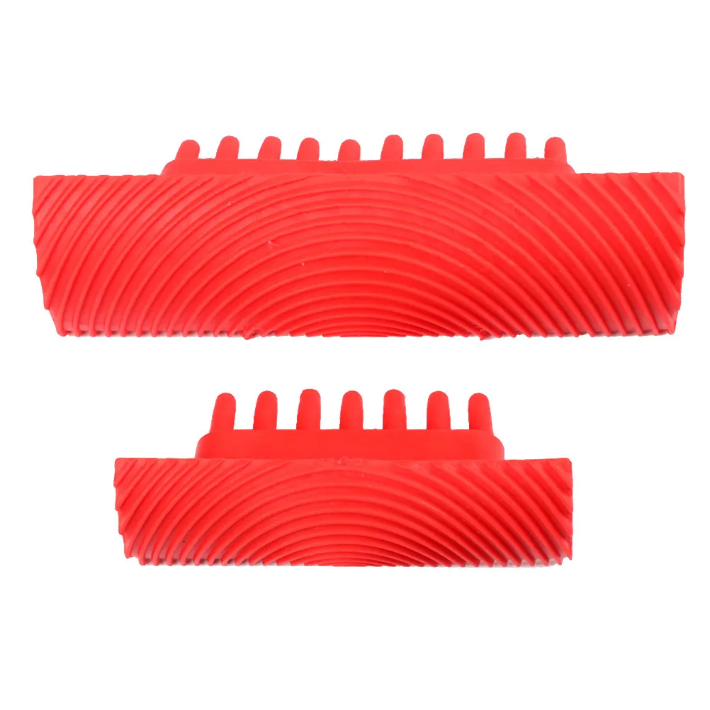 2Pcs Wood Grain Painting Tool Rubber Material DIY Wall Decorating Tool Wood Graining Effect for Vivid Wall Finish