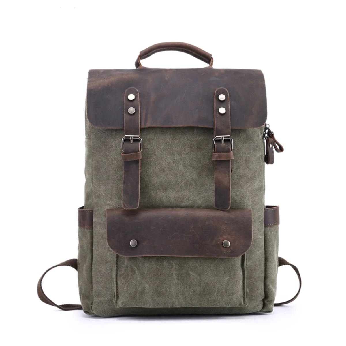 Plecak szkolny unisex z płótna – Leather Backpack Vintage recenzja i cena