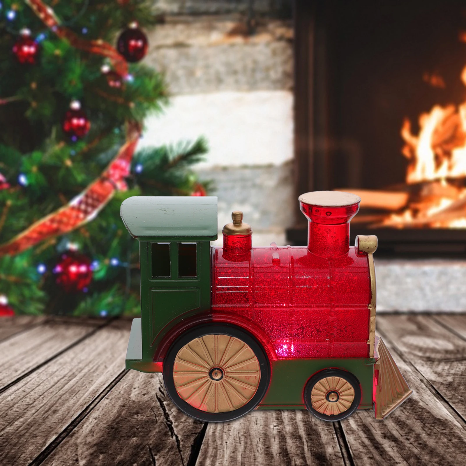 Christmas Train nament LED Night Light Eco Friendly Decor Kids Toy Desktop Decor Xmas Christmas Train Adornment Tabletop Trains