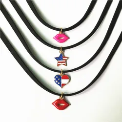 Hot Gothic Choker Necklaces For Women Black Lace Necklace Jewelry Fashion Alloy Pendant Neck Accessories Jewelry Gift Wholesale