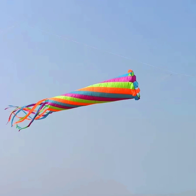 Frete grátis 700cm kite windsocks colorido voando ao ar livre brinquedos infláveis ventos profissionais pipas caudas weifang kitesurf