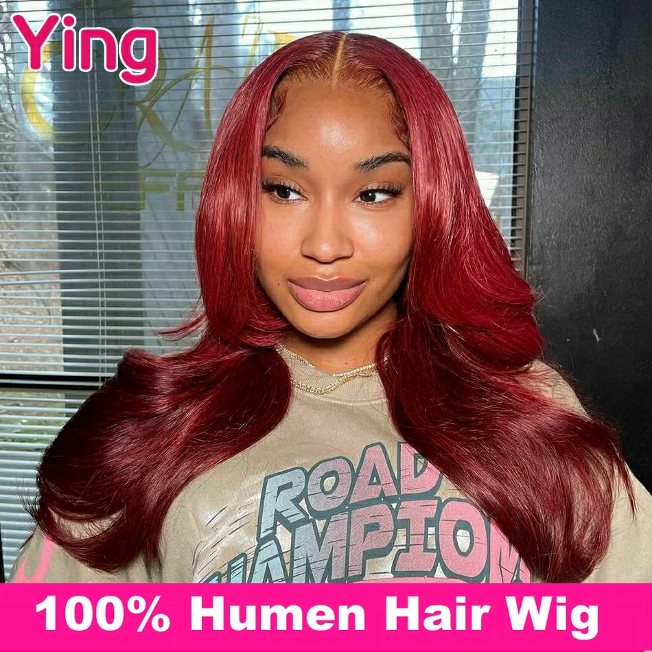 

Brick Red Colored 12A Body Wave 4x4 5x5 HD Lace Closure Wig PrePlucked Brazilian Remy 13x4 13x6 HD Lace Frontal Wigs Human Hair