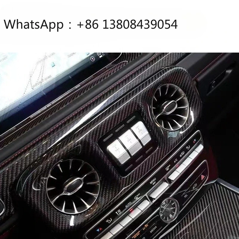2019y+ W464 Dry carbon interiors Center Console Plate Central Control Cover Plate Car interiors Carbon fiber auto parts
