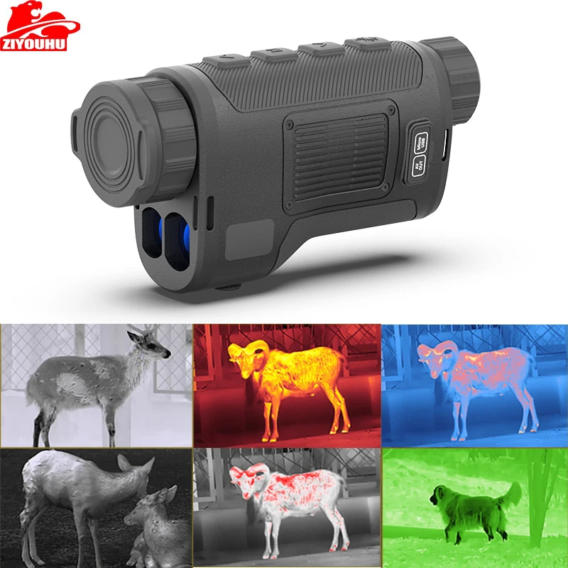 HD Handheld Thermal Imager, 384 × 288 Resolution, 1000M Rangefinder, Digital Infrared Hunting Night Vision, Thermal Imaging