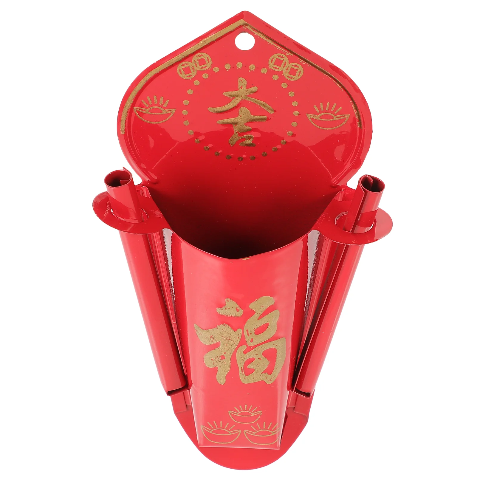 

Incense Burner Wall Mounted Holder Decoration Indoor Iron Hanging Red Cone Chinese Styled