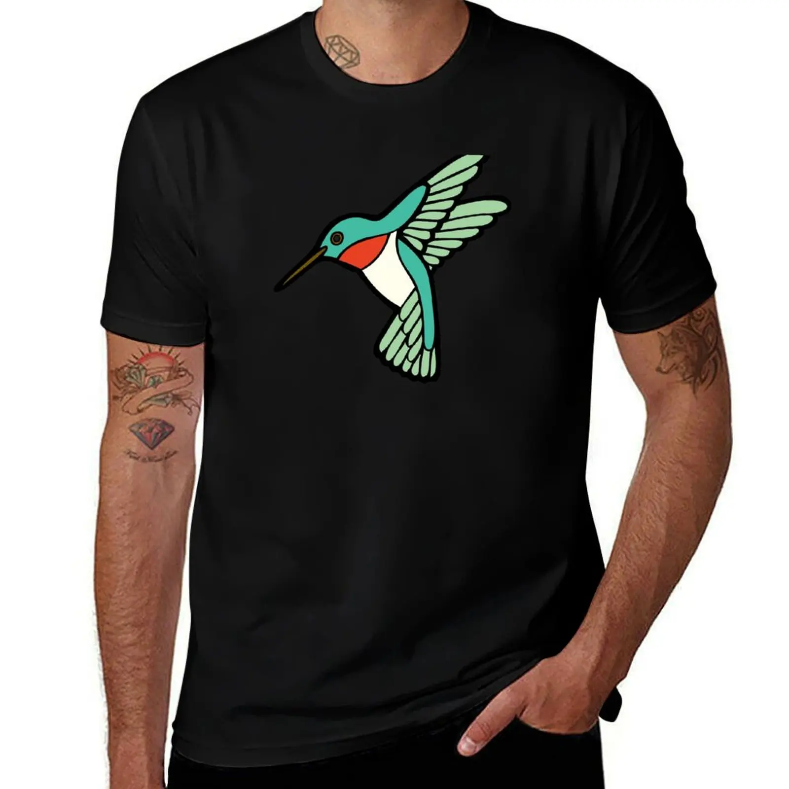 

Hummingbird Pattern T-Shirt custom t shirt oversize t-shirts man man t shirt designer shirts mens graphic t-shirts funny