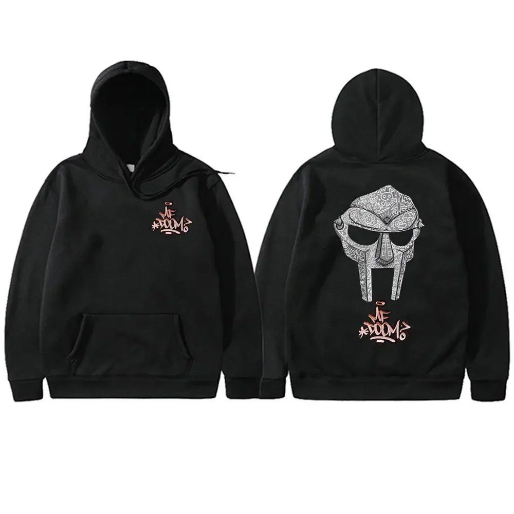 Rapero Mf Doom Madvillain Santocara deMetal CaraSudadera con capucha con estampado de doble cara jersey de gran Sundae para hombre