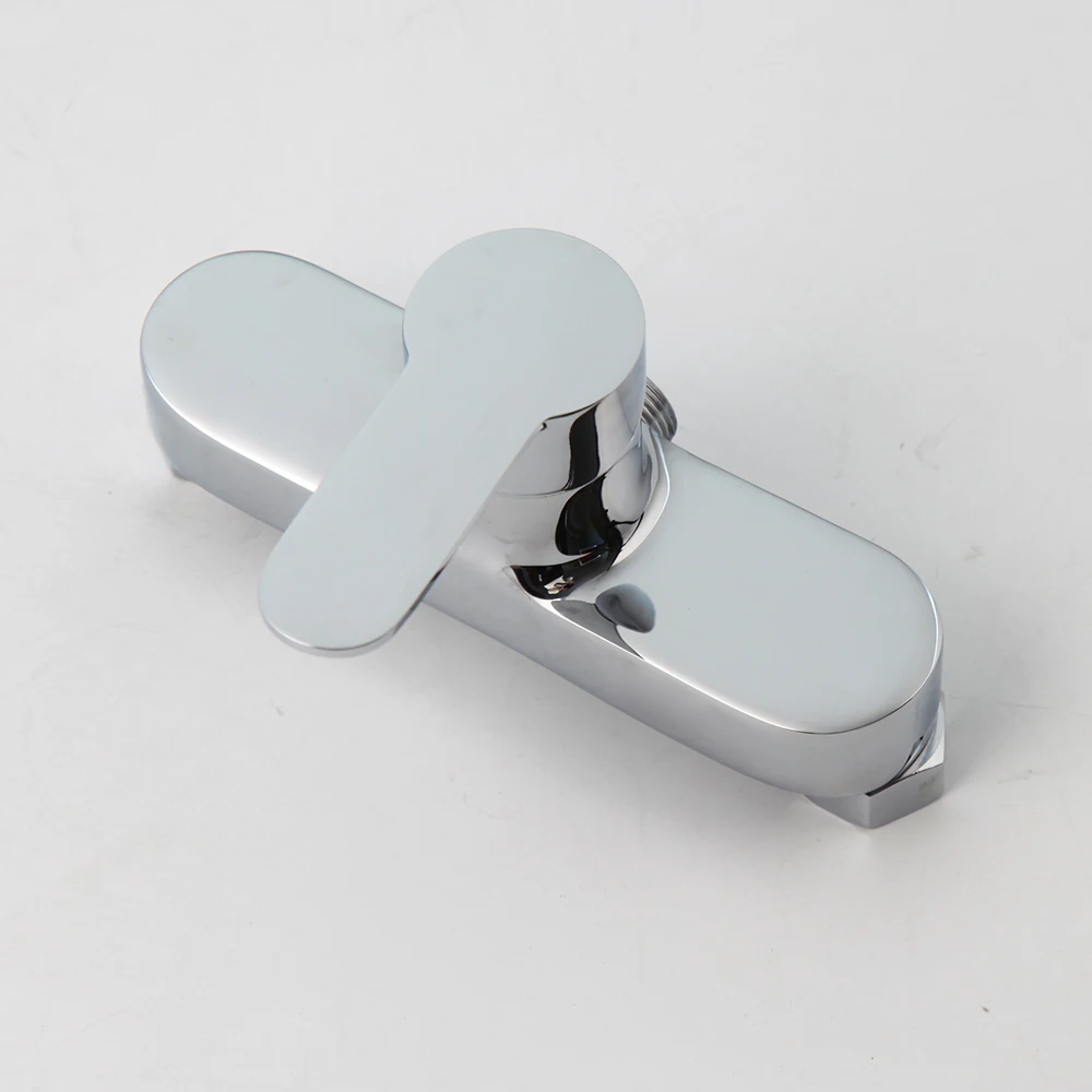 KEMAIDI Set di rubinetti per doccia da bagno con soffione a pioggia Sistema doccia da bagno con finitura cromata con spruzzatore per doccetta