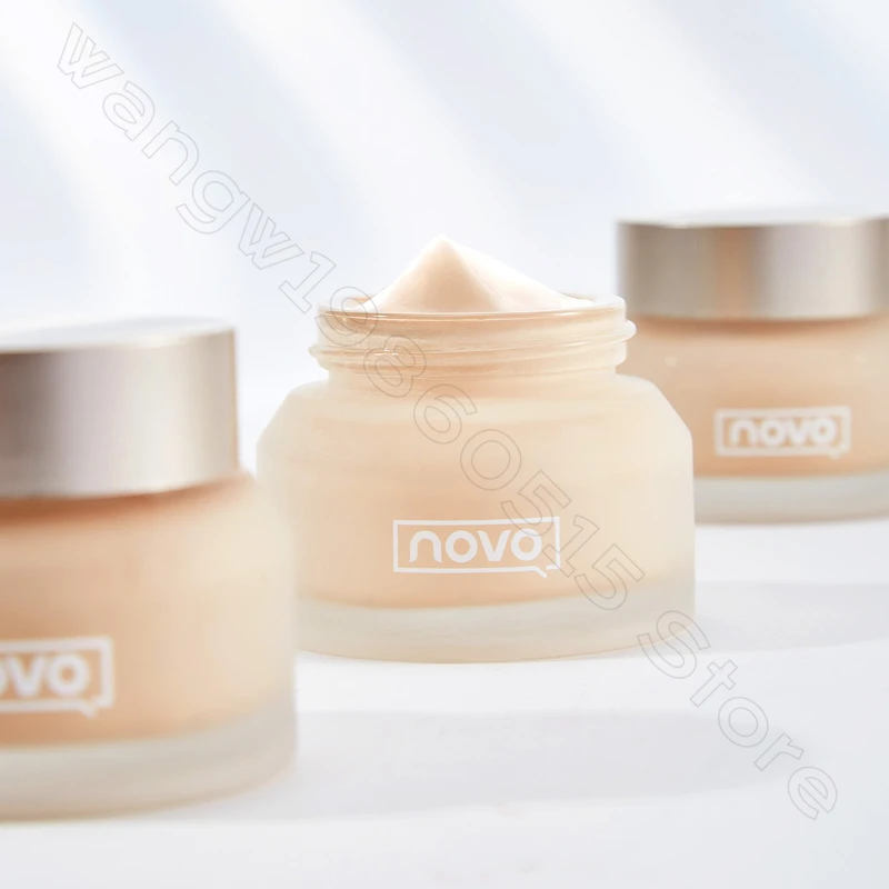 Crema de base NOVO, 30ml, polvo de poros Invisible, corrector de tono de piel brillante Natural fino, base de maquillaje de larga duración