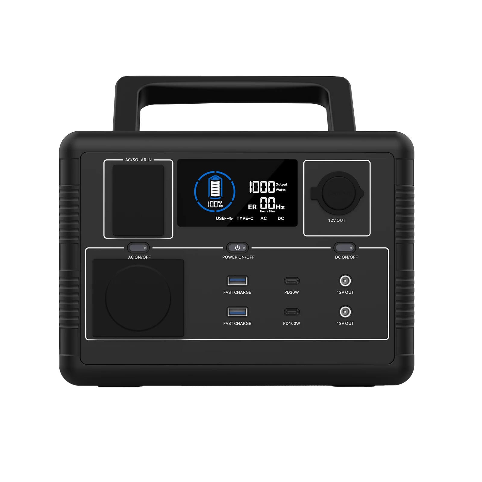 

EU Stock 600W 1200W 2500W 3000W 5000W Lifepo4 Lithium Battery Solar Camping Generator Portable Power Station Battery