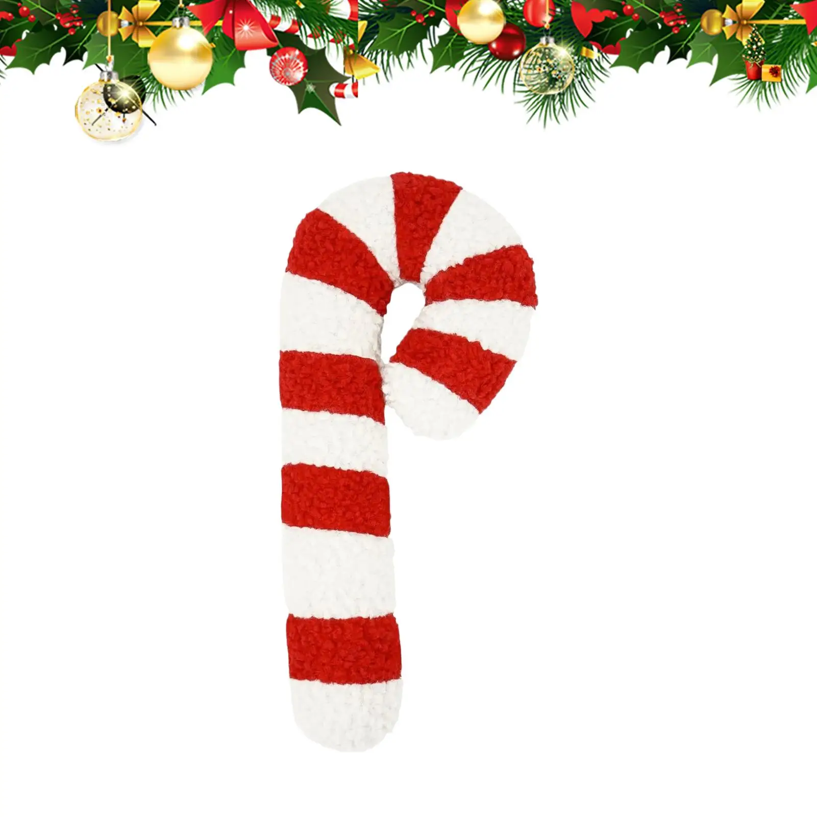 Weihnachten Zuckerstange Kissen Weiche Flauschige Lutscher Plüsch Kissen Weihnachten Kissen Spirale Lutscher Kissen Cartoon Candy Kissen