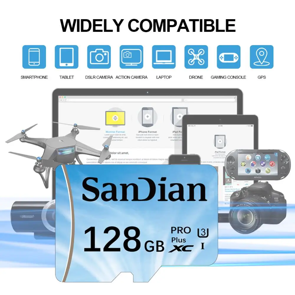 Class10 Micro Card 2T 1T High Speed Memory Card 64/128/256/512GB SD Card With Adapter For Nintendo Switch/Phone/camer