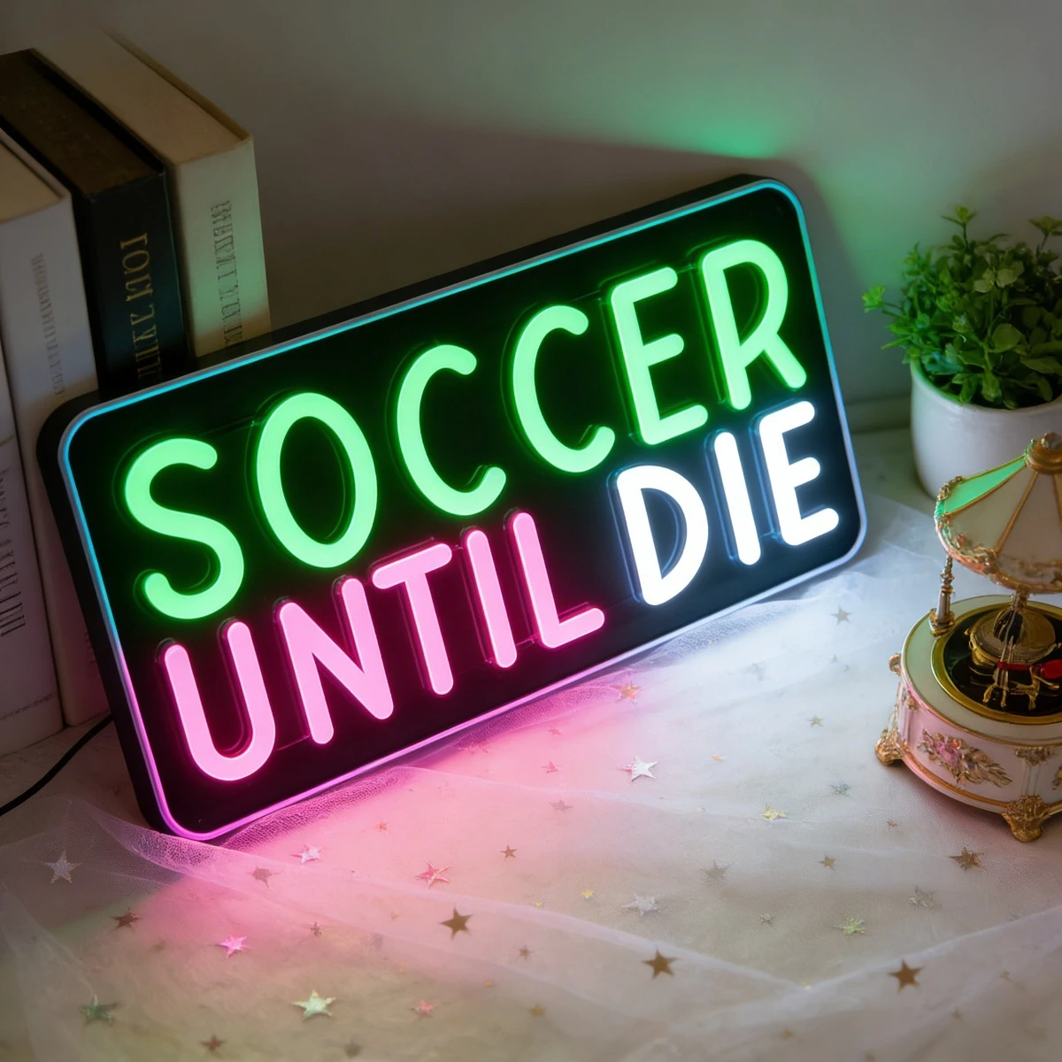 

Неоновая LED-вывеска «Футбол до конца» с USB-питанием, регулируемая, яркая, настенный светильник для игровой комнаты, спортивного бара, фан-зоны, комнаты мальчика, декор для вечеринок