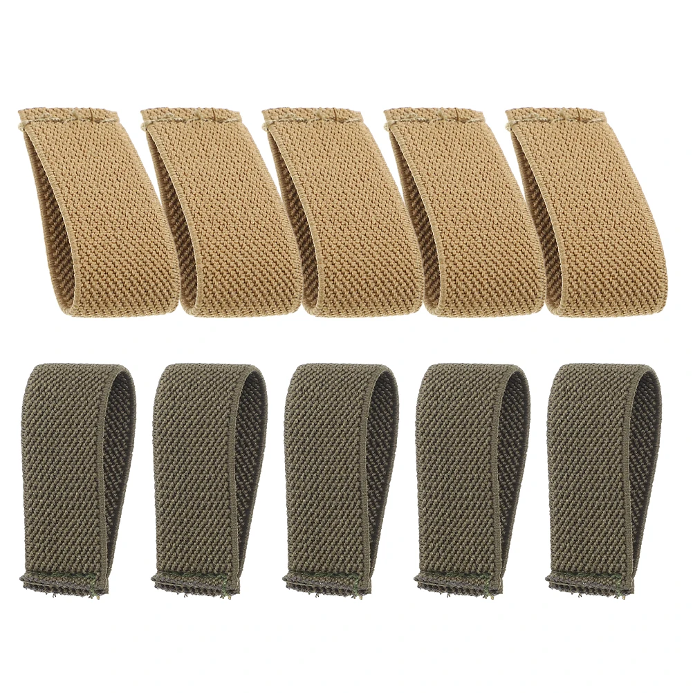

10 Pcs Keepers Heavy Duty Elastic Loops for Straps Belts Thin Section Wide Belt Loops Sturdy Canvas Fitness Accessories