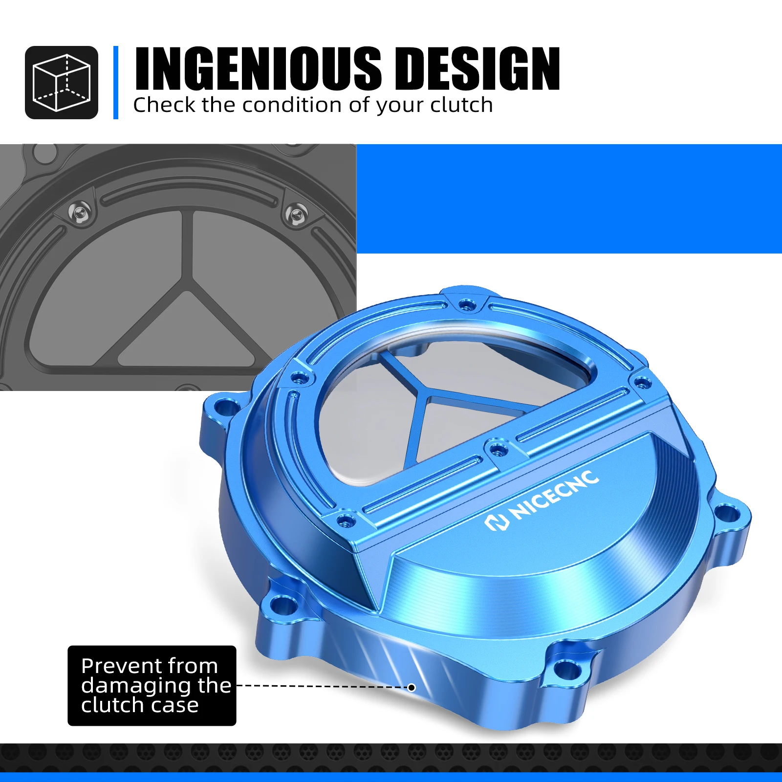 NICECNC لياماها YZ85 YZ 85 2002-2023 YZ65 YZ 65 2018-2023 2022 2021 2020 دراجة نارية الألومنيوم محرك شفاف غطاء القابض