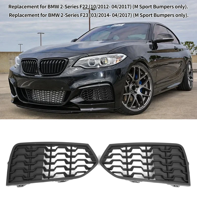 下部メッシュグリル,bmw 2シリーズf22 f23m 2013-2017,ハニカムフォグランプフレーム,自動車部品,51118056797, 51118056798