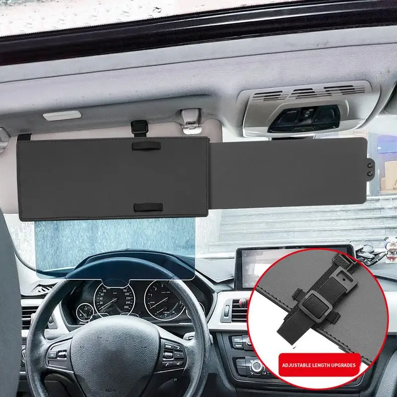 Polarized Car Sun Visor Extender Sunshade Extension Board Shield Blocker Front Side Window Shade Anti Glare Clearer Vision