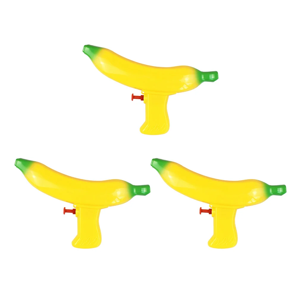 

3 Pcs Cartoon Water Toys Reusable Kids Soaker Take Bath Backpack Banana Shape Play Interactive