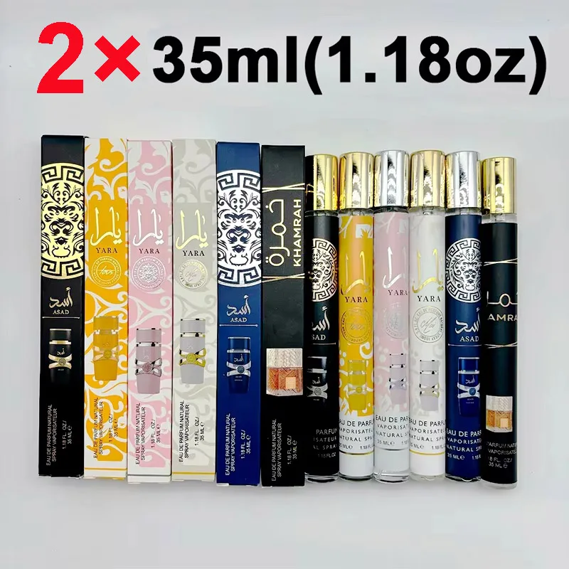 2pcs 35ml Yara Perfumes Cologne Lasting Fragrance Men's Women's Arabian Perfume Spray Floral Scent Gift Eau De Parfum