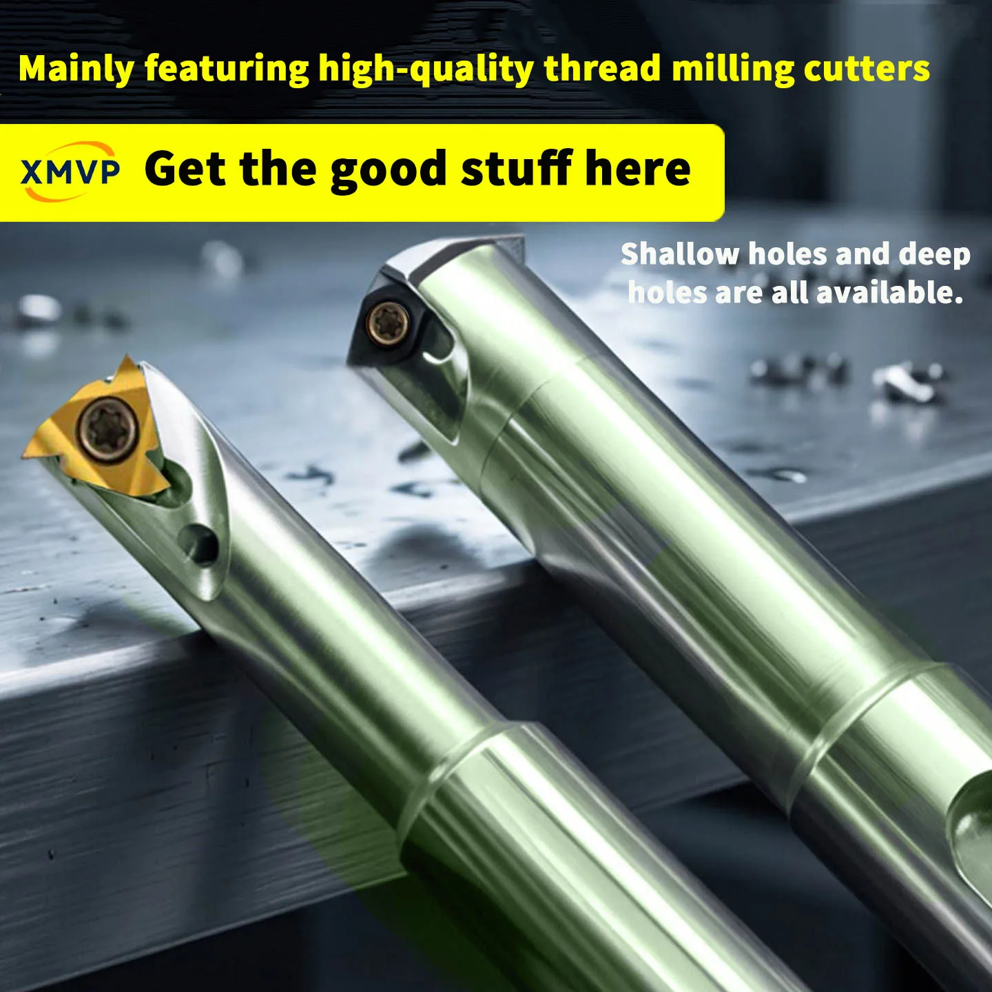 CNC thread milling cutter shaft HSMT machining center tooth milling cutter U-shaped internal thread cutter SMT deep hole