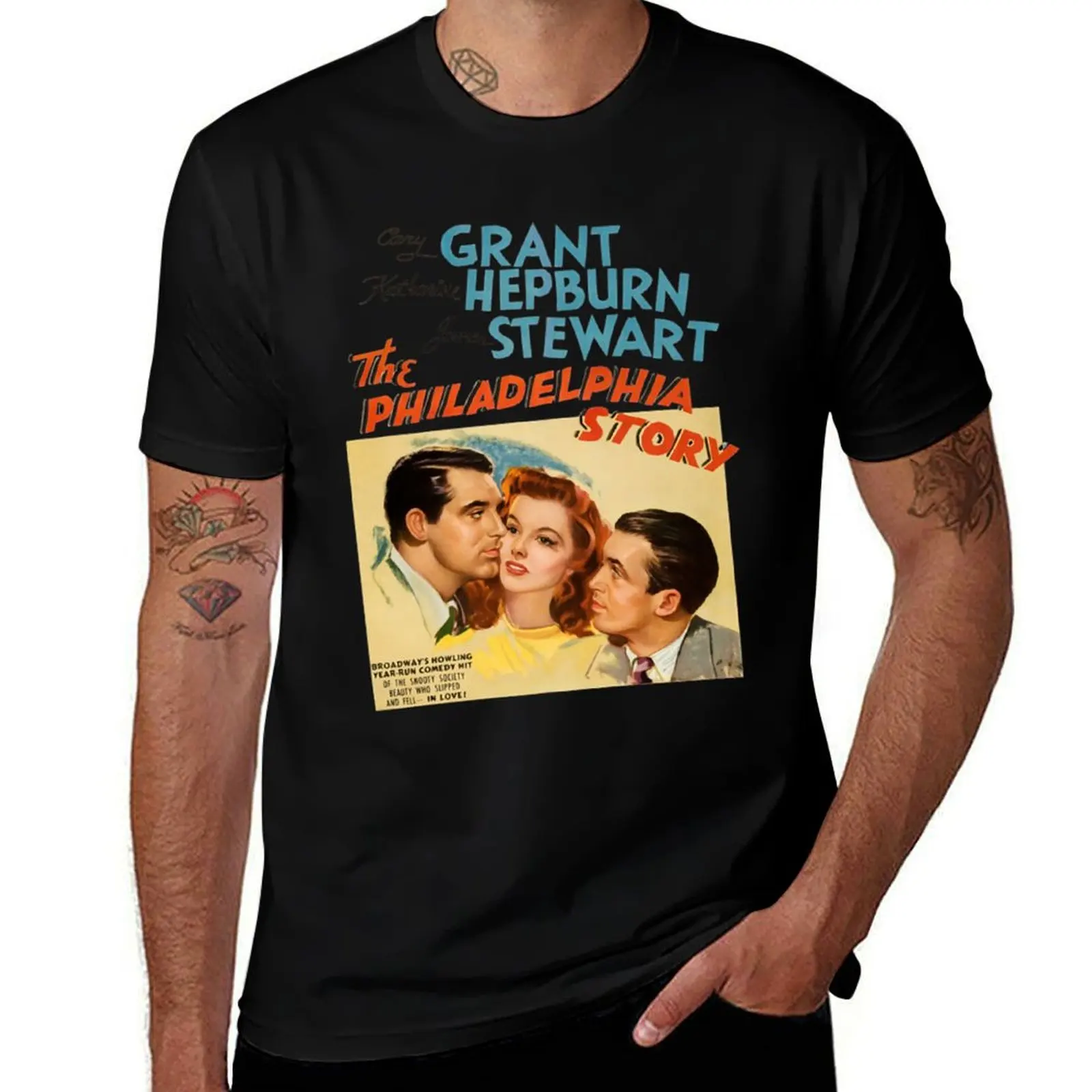Thé Phíládélphíá Stóry Móvíé Póstér T-Shirt Basic Casual Wear Short Sleeve Top T-Shirt