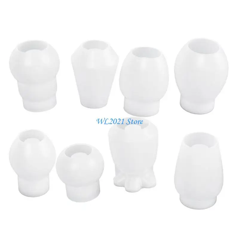 

G5GC 8pcs Flower Vase Silicone Mold Silicone Flowerpots Molds Pen Container Mould