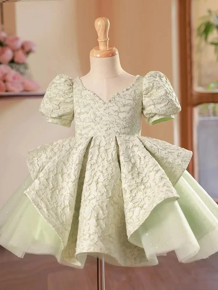 New flower infant Girl Dress baby birthday Party children's Beauty Pageant Princess sexy Halloween dress