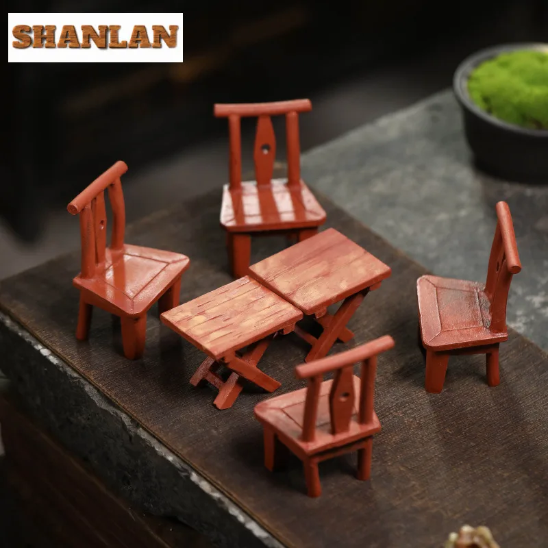 

Zisha Маленький стул Деревянное зерно Маленький столик Чайный питомец Бутик Чайный дух Чайная фигурка Игровые игрушки Чайная статуя Украшения Горшок Чайный держатель