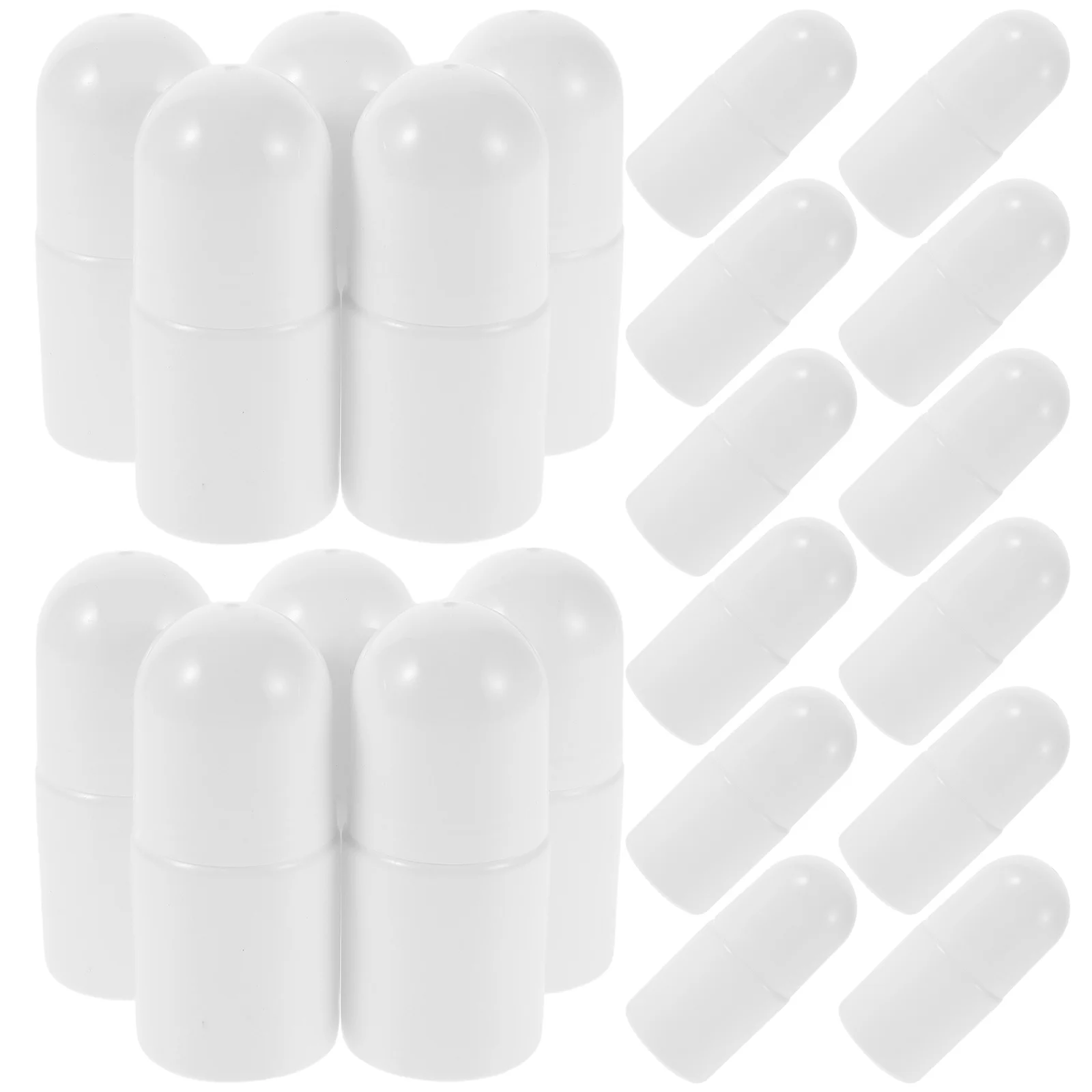 30Pcs Plastic Roller Bottles Leak Resistant Secure Seal for Perfume Essential Oils Body Care 50Ml Compact Travel Size Reusable