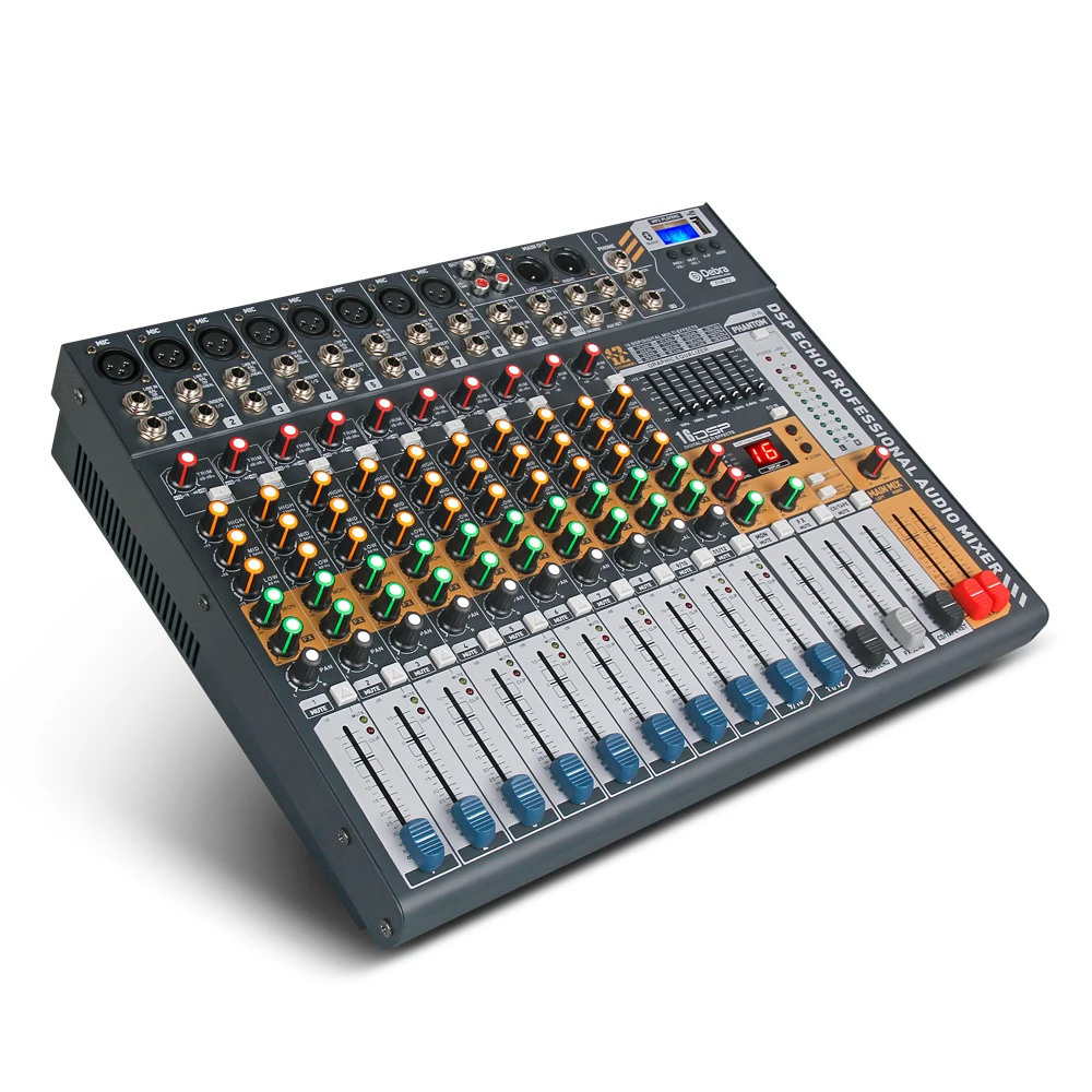 

Professional 12-Channel DJ Console Powered Sound Mixer For Karaoke Multifunction Audio Mixer With DSP EFX Effects