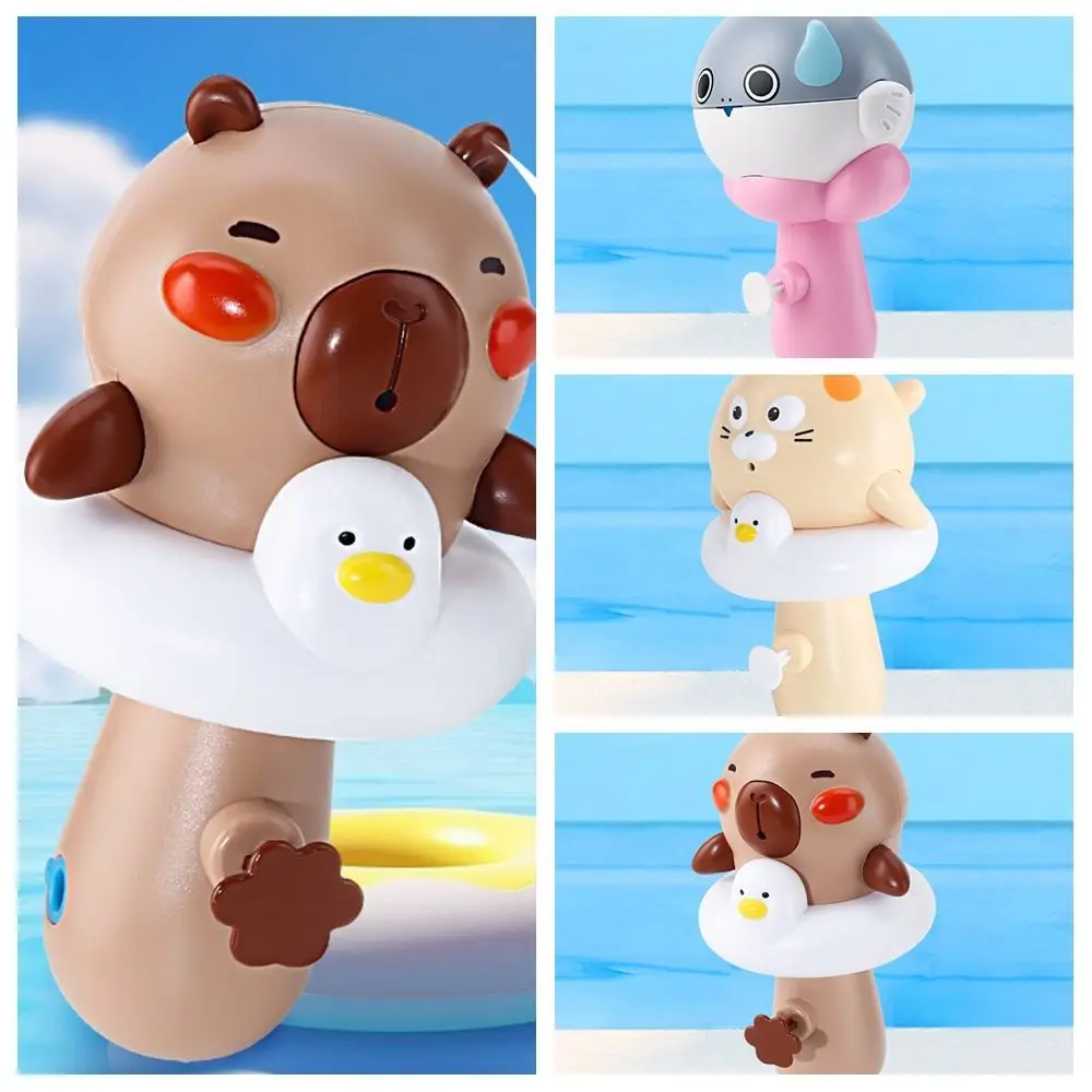 Capibara-juguetes rociadores de agua para animales marinos, prensa de mano, fuente de baño, diseño Animal, aspersor de plástico con estampado de agua para Festival