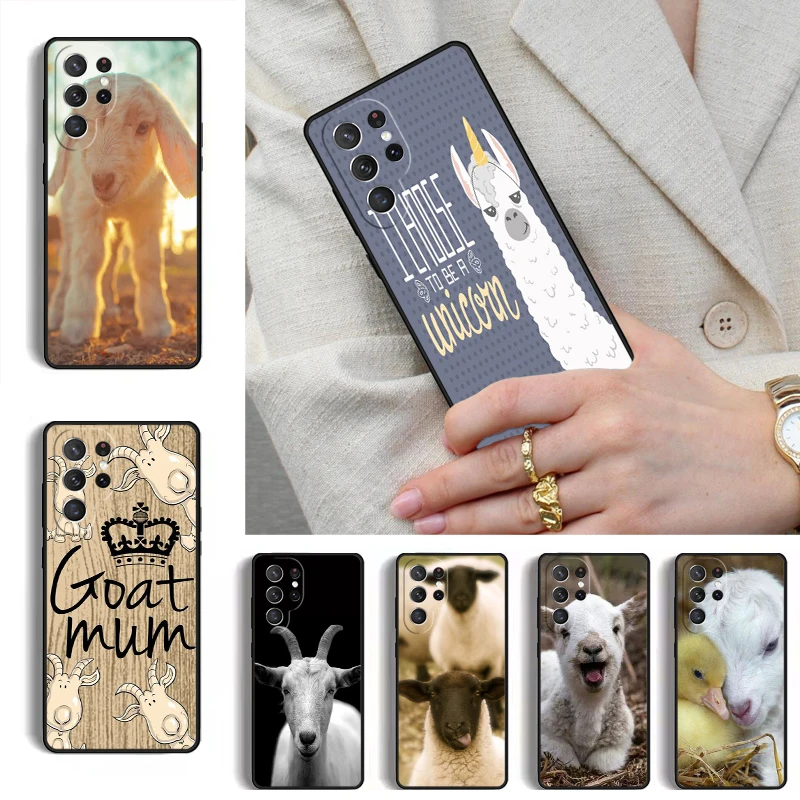 Cute Baby Pygmy Goat Phone Case for Samsung Galaxy S26 S25 Ultra S24 S23 S22 S21 Plus Note 10 Bumper Cover