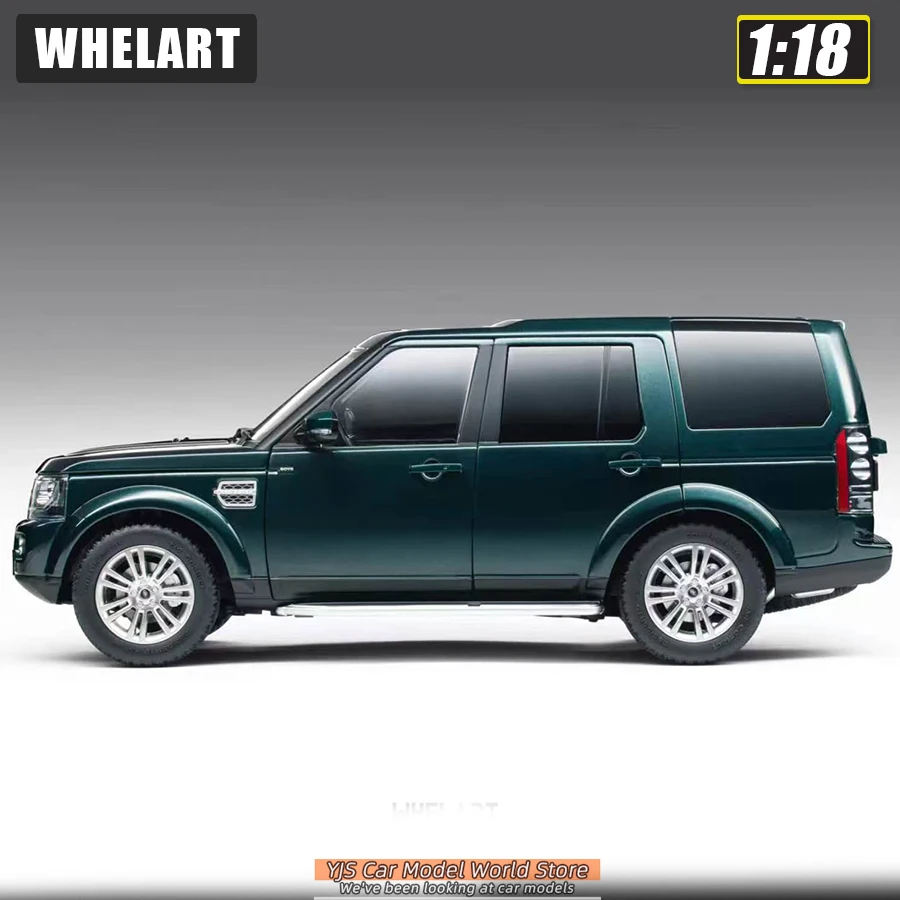 WHELART 1/18 2014 Land Rover Discovery 4 diecast Model Black Green Metal car model Static decoration Holiday gift collection