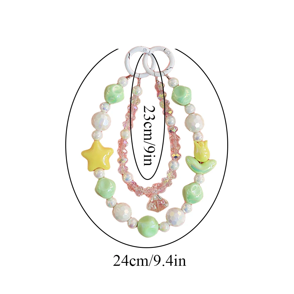 1 stücke Handy Gurt Schlüsselbund Tasche Anhänger Tasche Griff Dekor Gürtel INS Doppel Kette Liebe Anhänger Anti Drop Kurze Tasche charms