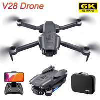 4DRC V28 Pro Drone Professional 6K HD DualCamera Aerial Photography 4K Wifi FPV Brushless Foldable RC Helicopter Kid Gift Toys