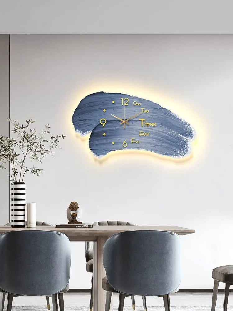 

2025 New Green Clock Wall Light Living Room Dining Room Decoration Painting Wall Hanging Creative Clock Wall Light