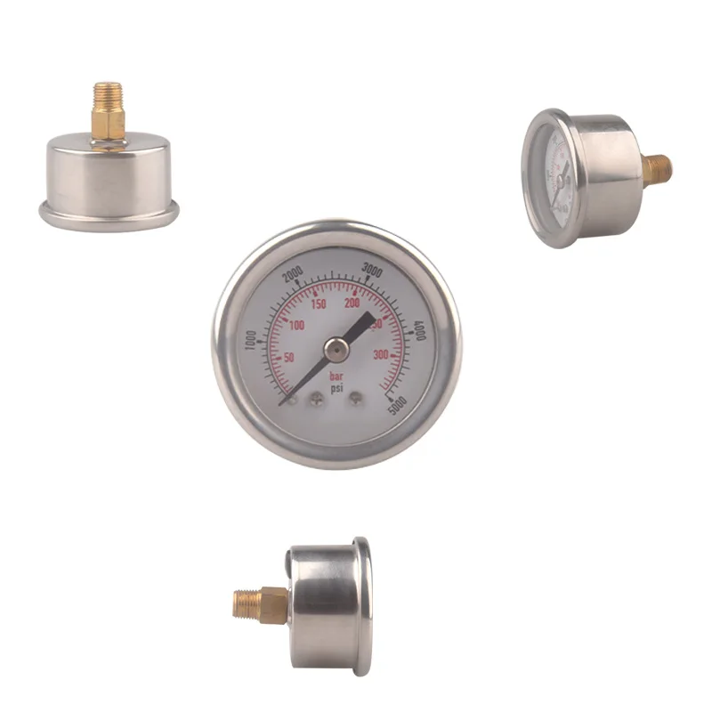 HPA M10*1 1/8BSP 1/8NPT Pressure Gauge Big Manometer PSI BAR MPA For Compressor Station Scuba Pneumatic Equipment Fittings