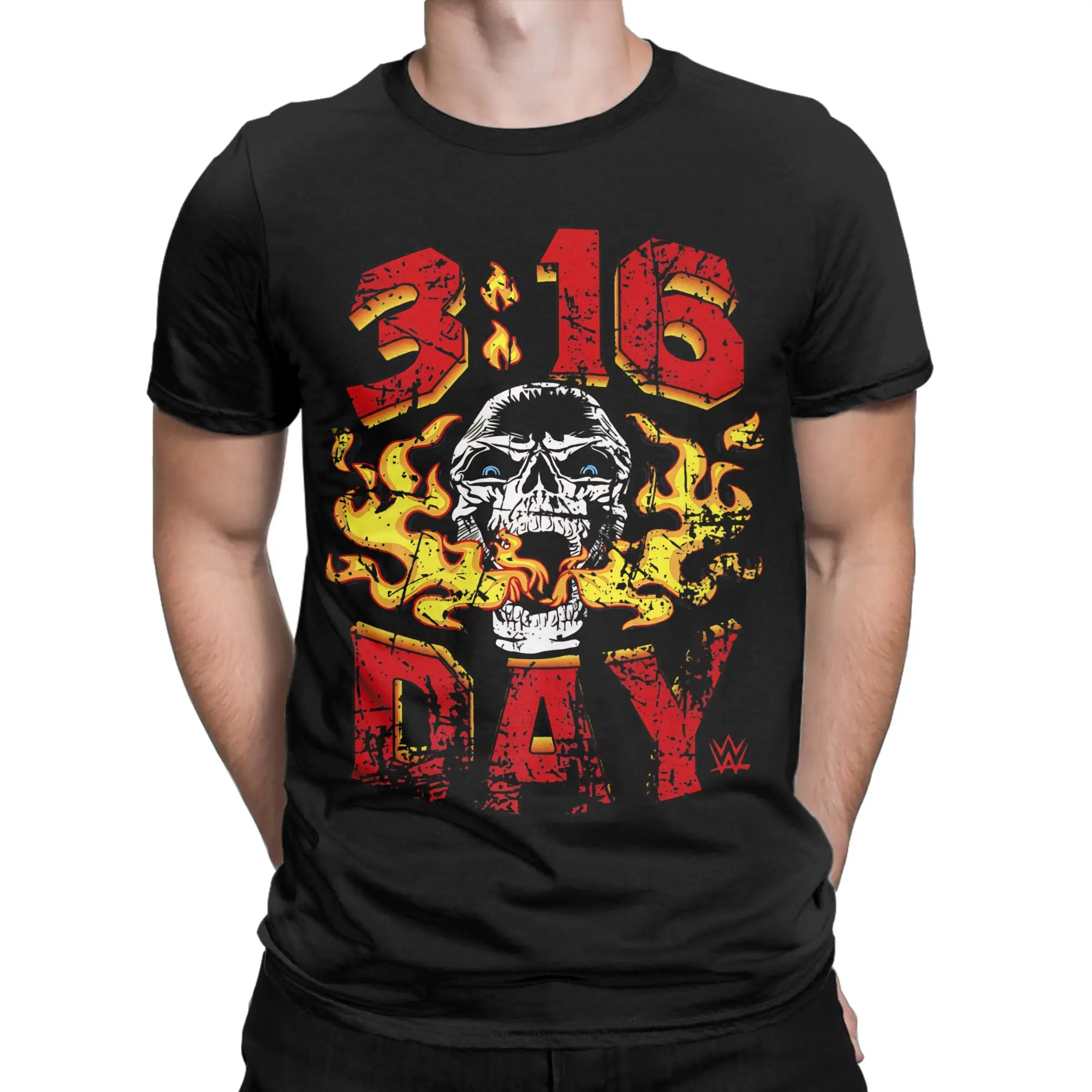 Stone Steve Austin Cold 3:16 Cotton T-Shirt For Men Summer  Y2K Casual T-Shirts Harajuku Tees Plus Size Design Clothes