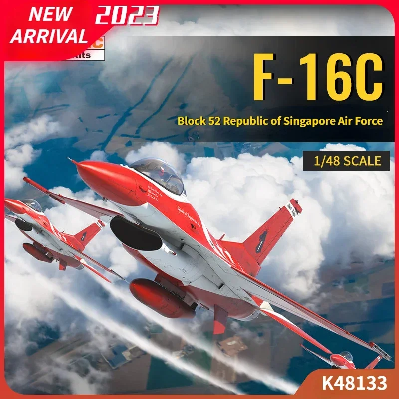 

KINETIC K48133 Model Airplane 1/48 Scale F-16C Block 52 Republic of Singapore Air Force Aircraft Model for Model Hobby DIY Toys