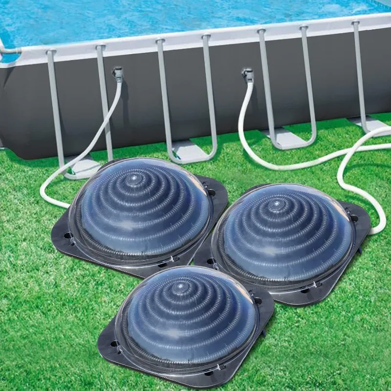 VINGLI Solar Pool Heater Above Ground Domed Solar Powered Swimming Pool Heater Contour Pool Heating Coil (3 Packs)