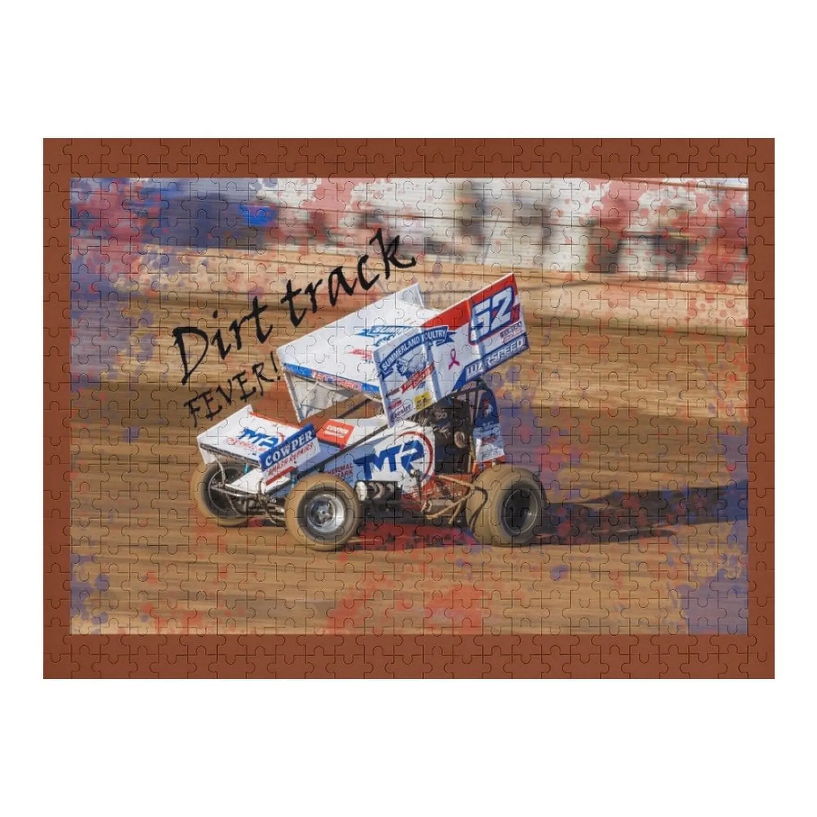 

Sprint car fever! Dirt track fever bites all speedway fans no matter the class! Jigsaw Puzzle Custom Child Puzzle
