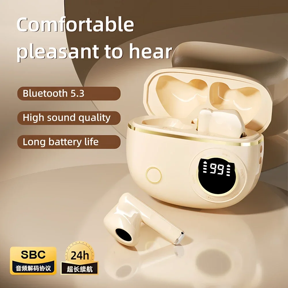 OnePlus TWS Wireless Bluetooth Headset LED Dislpaly Waterproof Noise Reduction Earphone Sports Stereo Noise Canceling Headphone
