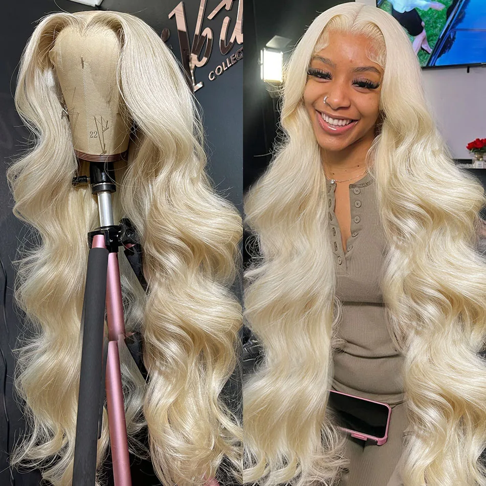 Luvin 13x6 HD Transparent 613 Honey Blonde Body Wave Lace Front Human Hair Wigs Brazilian 30 40 Inch 13x4 Lace Frontal Wigs