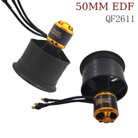 QX-MOTOR 3s/4s 50mm EDF 12 blades Ducted Fan CW CCW with QF2611 3300/4000/4600/5000kv Brushless motor For RC Airplane